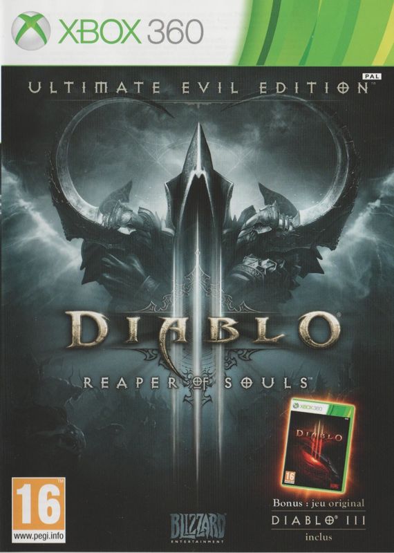 Diablo III: Reaper of Souls box art for Xbox 360